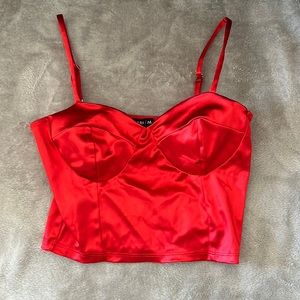 Red crop top size medium